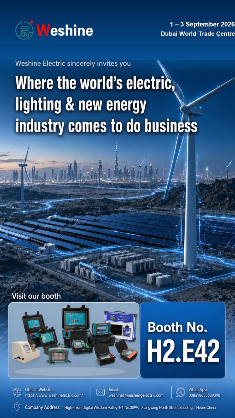 Weshine Electric eksponeerib 2026. aasta Lähis-Ida energianäitust Dubais